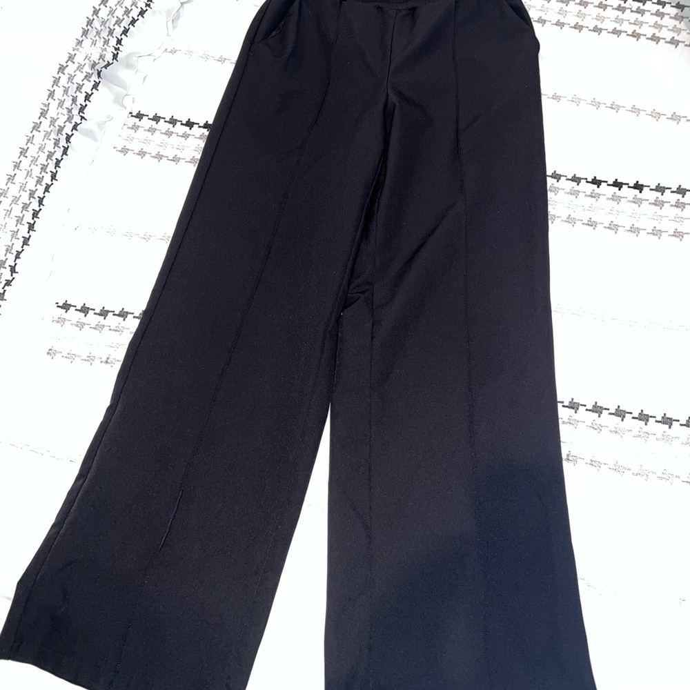 Calvin Klein Black Wide-Leg Women's Pants